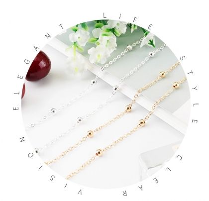 Бижу верижка за очила с малки топчета