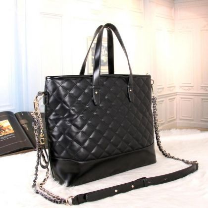 Голяма дамска чанта естествена кожа на ромбове