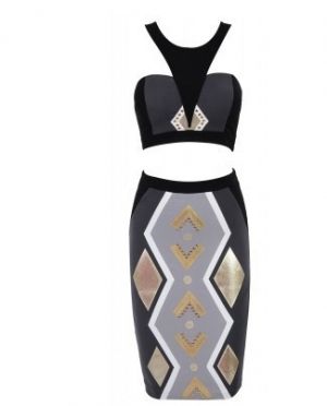 Ластична пола с бюстие Herve Leger 