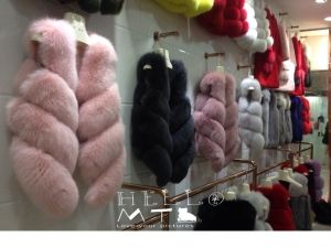 Елек 100% естествен косъм сребърна лисица