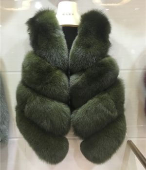 Елек 100% естествен косъм сребърна лисица