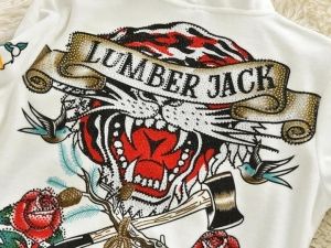 Спортен комплект кадифе с камъни Ed Hardy в четри цвята