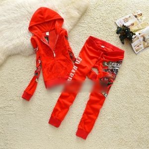 Спортен комплект кадифе с камъни Ed Hardy в четри цвята