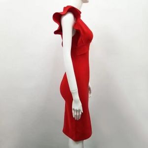 Вечерна елегантна рокля Herve Leger с дълбоко деколте
