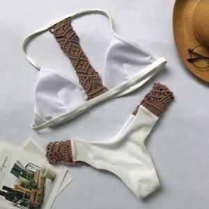 Луксозен бански от две части сплетено въже
