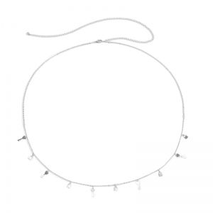 Тънка верижка украшение за талия с ключе и катинар