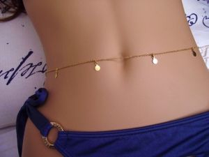 Тънка верижка украшение за талия 