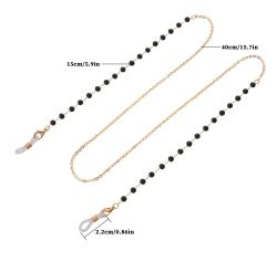 Луксозна модна верижка за очила BLACK PEARLS