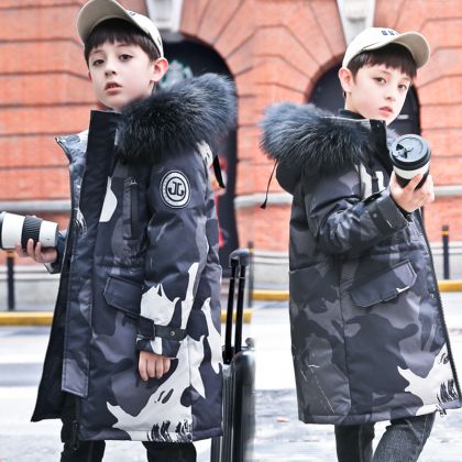 Детски зимни якета с гъши пух за момчета 