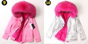 Parka дамско яке парка с качулка с огромен пух естествен косъм и подплата естесвена кожа заек