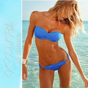 Бански с твърда чашка и долнище с метални халки, НАЛИЧЕН М размер