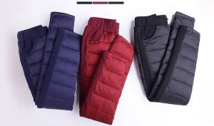 Дамски зимни панталони шушляк с гъши пух и еластични ленти