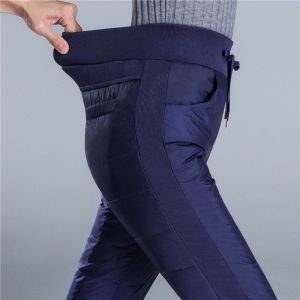 Дамски зимни панталони шушляк с гъши пух и еластични ленти