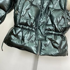 Дамско лисица яке с гъши пух и качулка с голяма яка естествен косъм лисица