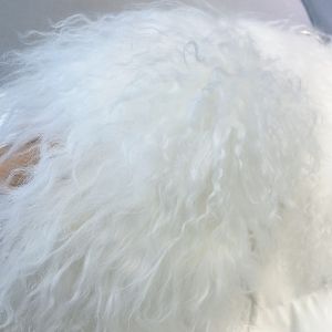 Дамско късо лъскаво яке с гъши пух с яка естествена вълна