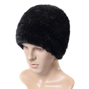 Зимна мъжка шапка цялата от естествен косъм норка