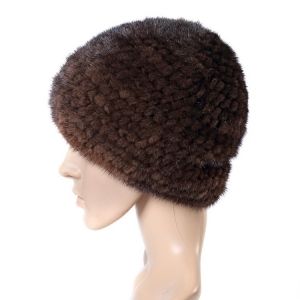 Зимна мъжка шапка цялата от естествен косъм норка