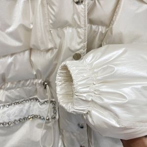 Дамско яке с гъши пух с  голяма яка естествен косъм лисица