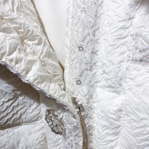 Дамско дълго яке с гъши пух с  голяма яка естествен косъм лисица