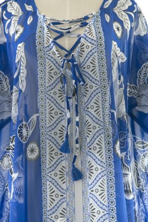 Модна дълга широка плажна роба, НАЛИЧНА