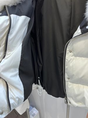 Дамско зимно яке с гъши пух и естествен косъм сребърна лисица