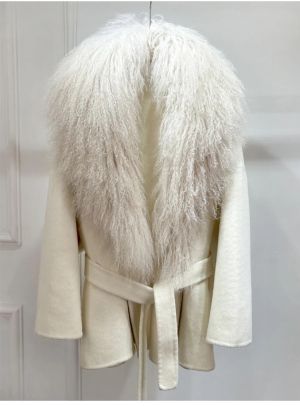  Eстествено вълнено палто от монголска овча кожа, топло вълнено, от кашмир