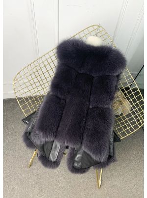 Дамскa жилетка с естествен косъм лисица