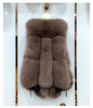 Дамскa жилетка с естествен косъм лисица