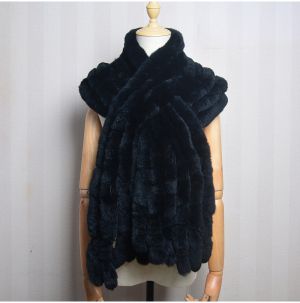 Дамски шал от естествен косъм заек