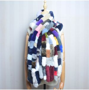 Дамски шал от естествен косъм заек