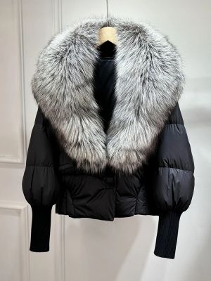 Зимно яке с яка от естествен косъм лисица 