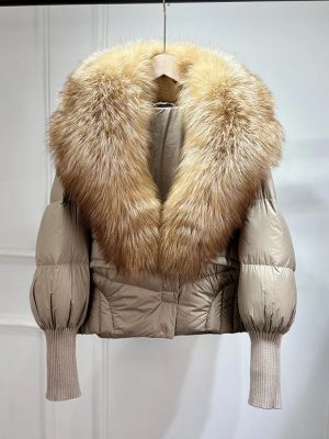 Зимно яке с яка от естествен косъм лисица 