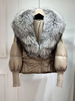 Зимно яке с яка от естествен косъм лисица 