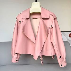 Дамско кожено яке от истинска овча кожа