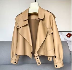 Дамско кожено яке от истинска овча кожа