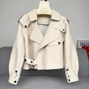 Дамско кожено яке от истинска овча кожа