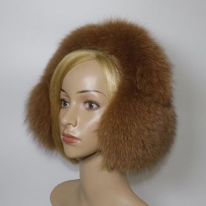 Зимни дамски ушанки от естествен косъм лисица