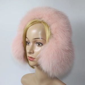 Зимни дамски ушанки от естествен косъм лисица