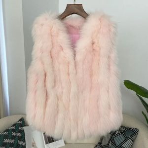 Дамски елек без ръкави от естествен косъм лисица