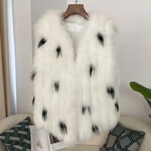 Дамски елек без ръкави от естествен косъм лисица