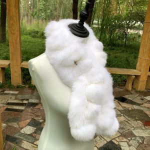 Дамски плетен шал от естествен косъм заек