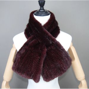 Дамски шал от естествен косъм норка