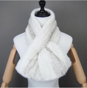 Дамски шал от естествен косъм норка